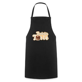 T comme gâteau - Tablier de cuisine - noir - Devant - AI Model Male 185 dark (185cm)