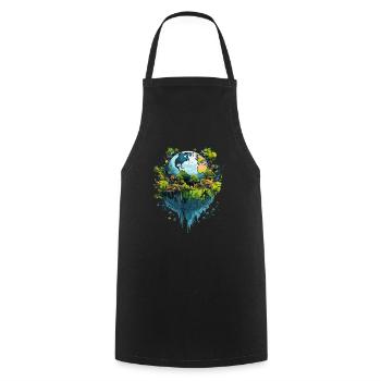 Respect Your Mother on Earth Day - Cooking Apron - black - Front - AI Model Male 185 dark (185cm)