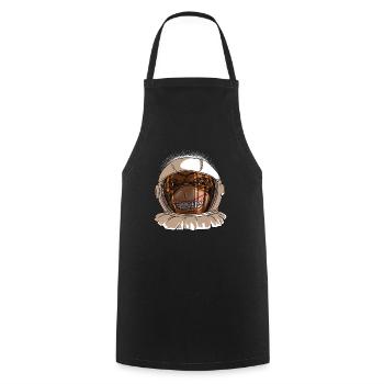 Astronaut Monkey Head Funny Smiling Space Monkey - Cooking Apron - black - Front - AI Model Male 185 dark (185cm)