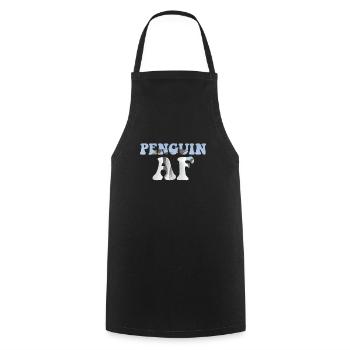 Penguin AF T-Shirt - Funny Penguin Animal Lover - Cooking Apron - black - Front - AI Model Male 185 dark (185cm)