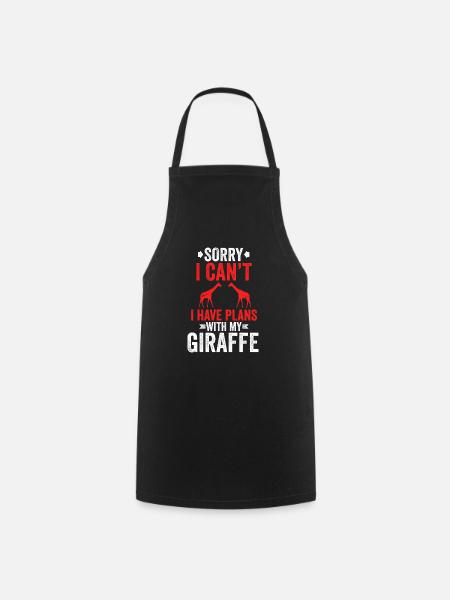 Tut mir leid, ich kann nicht, ich habe Pläne mit meinem Giraffentier - Kochschürze - Schwarz