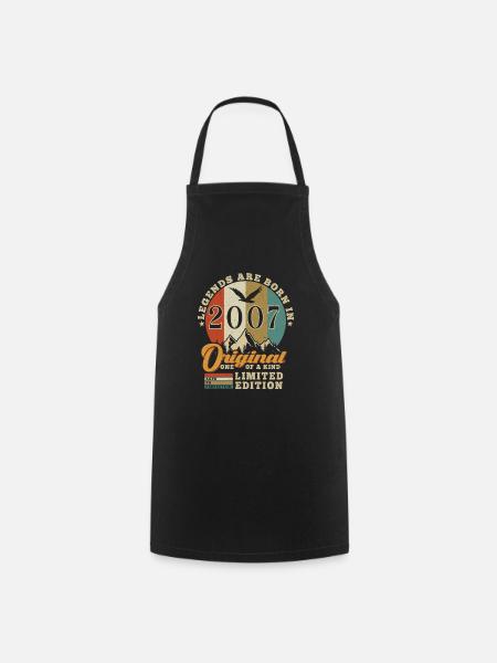 Original 2007 authentisches 2007 Geburtstagsgeschenk - Kochschürze - Schwarz