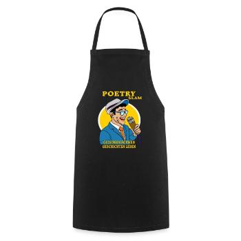 POETRY SLAM THOUGHTS FORM STORIES - Cooking Apron - black - Front - AI Model Male 185 dark (185cm)