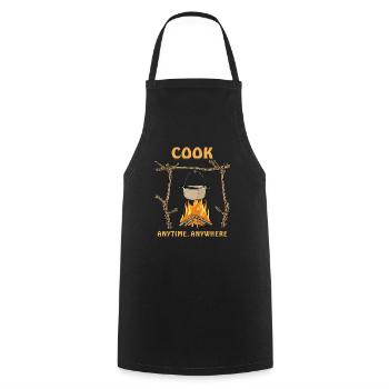 CUISINEZ AU FOYER N’IMPORTE QUAND, N’IMPORTE OÙ - Tablier de cuisine - noir - Devant - AI Model Male 185 dark (185cm)