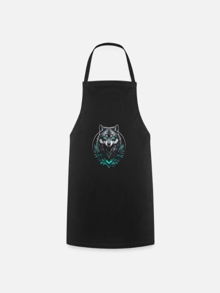 Loup arctique forestier - Tablier de cuisine - noir