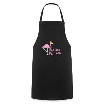 Flamingo Princess Gorgeous Crown Wading Bird Lover - Cooking Apron - black - Front - AI Model Male 185 dark (185cm)