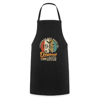 Original 1967 Cadeau D'anniversaire 1967 Authentic - Tablier de cuisine - noir - Devant - AI Model Male 185 dark (185cm)