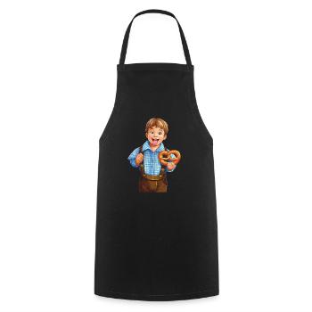 KIND JUNGE BRETZEL - Kochschürze - Schwarz - Vorne - AI Model Male 185 dark (185cm)