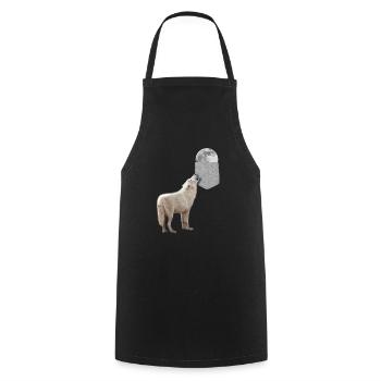 Wolf Heulen Zum Mond In Ihrer Falschen Tasche Lustig - Kochschürze - Schwarz - Vorne - AI Model Male 185 dark (185cm)