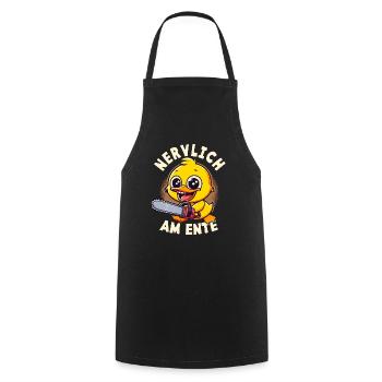 Stress Gestresst Nerven Arbeit Geschenk Spruch - Kochschürze - Schwarz - Vorne - AI Model Male 185 dark (185cm)