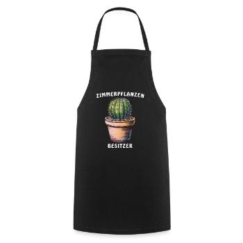 CACTUS HOUSEPLANTS OWNER - Cooking Apron - black - Front - AI Model Male 185 dark (185cm)