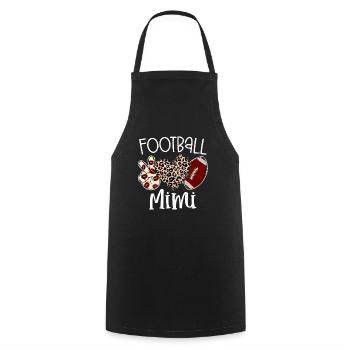 Fier Football Mimi Grand-mère Grand-parent Jour de match - Tablier de cuisine - noir - Devant - AI Model Male 185 dark (185cm)