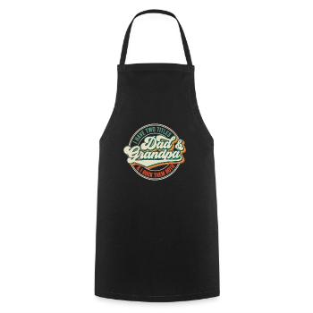 I Have Two Titles Dad And Grandpa - Cooking Apron - black - Front - AI Model Male 185 dark (185cm)