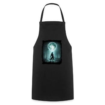 Werewolf - the call of the full moon - Cooking Apron - black - Front - AI Model Male 185 dark (185cm)