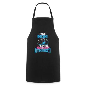 Proud Mom Of A Flippin Awesome Gymnast Gymnastics - Cooking Apron - black - Front - AI Model Male 185 dark (185cm)