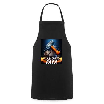 VA-THOR HAMMER BEST DAD - Cooking Apron - black - Front - AI Model Male 185 dark (185cm)