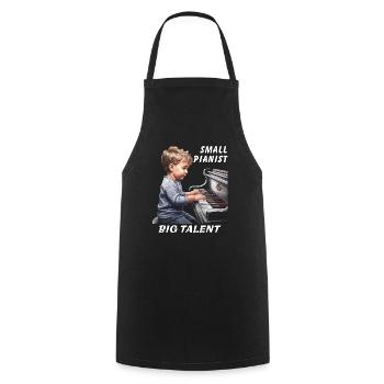 PIANO BOY SMALL PIANIST BIG TALENT - Cooking Apron - black - Front - AI Model Male 185 dark (185cm)