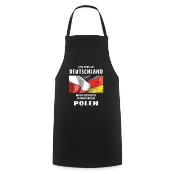 POLOGNE ALLEMAGNE OÙ JE VIS - Tablier de cuisine - noir - Devant - AI Model Male 185 dark (185cm)