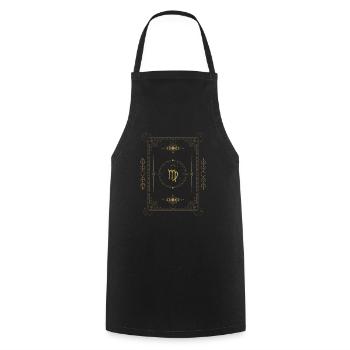 Conception astrologique du zodiaque Lion - Tablier de cuisine - noir - Devant - AI Model Male 185 dark (185cm)