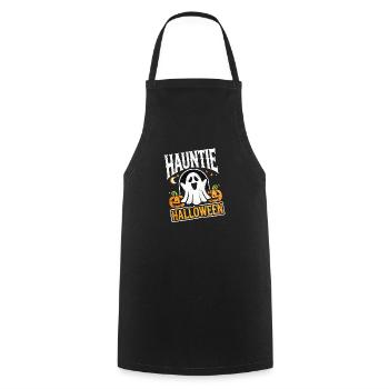 Drôle de tante Halloween avec fantôme effrayant - Tablier de cuisine - noir - Devant - AI Model Male 185 dark (185cm)