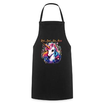 Three... Two... ONE... HORN - Cooking Apron - black - Front - AI Model Male 185 dark (185cm)