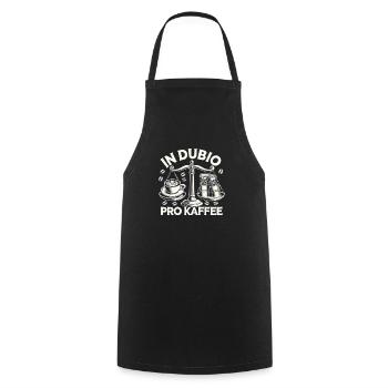 In dubio per coffee - Cooking Apron - black - Front - AI Model Male 185 dark (185cm)