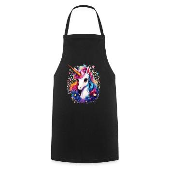 Licorne - Tablier de cuisine - noir - Devant - AI Model Male 185 dark (185cm)