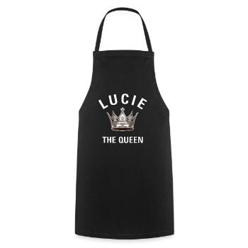 LUCIE THE QUEEN - Kochschürze - Schwarz - Vorne - AI Model Male 185 dark (185cm)