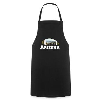 État de l’Arizona, Sedona, Phoenix, Grand Canyon, Arizona - Tablier de cuisine - noir - Devant - AI Model Male 185 dark (185cm)