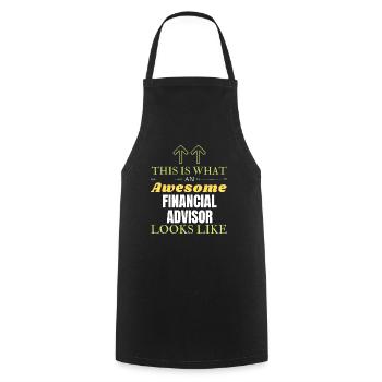 Voici à quoi ressemble un conseiller financier génial Li - Tablier de cuisine - noir - Devant - AI Model Male 185 dark (185cm)