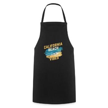 California beach vibes - Cooking Apron - black - Front - AI Model Male 185 dark (185cm)