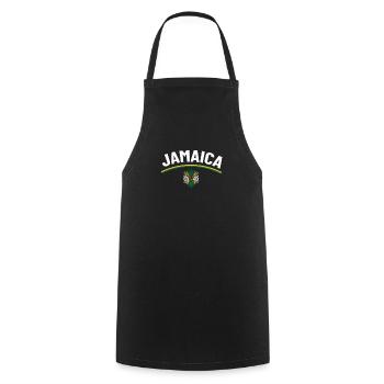 Jamaica Jamaika Rasta Raggea Rastafari Flagge - Kochschürze - Schwarz - Vorne - AI Model Male 185 dark (185cm)