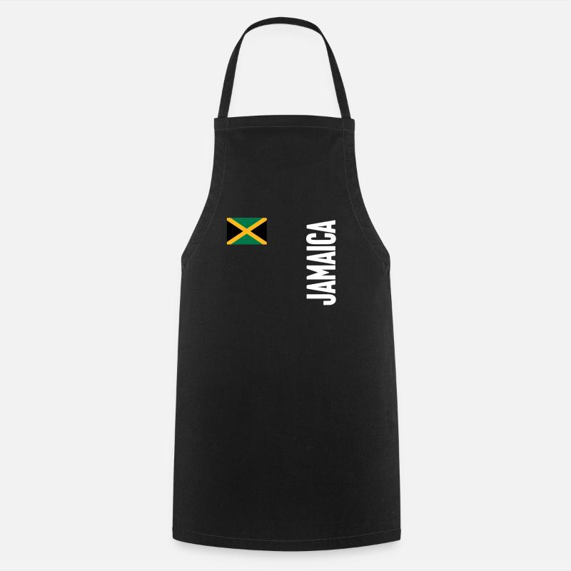Jamaïque Jamaïque Rasta Raggea Drapeau Rastafari - Tablier de cuisine - noir