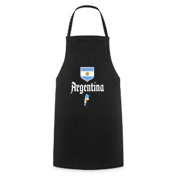 Argentinien Geschenk Argentina Argentine Flagge - Kochschürze - Schwarz - Vorne - AI Model Male 185 dark (185cm)