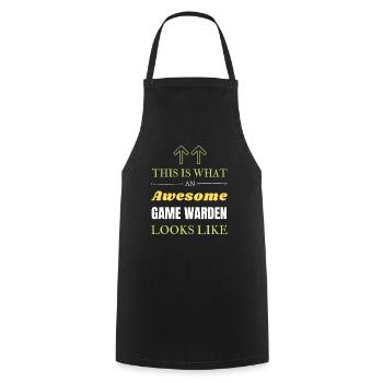 This is What an Awesome Game Warden Looks Like - Cooking Apron - black - Front - AI Model Male 185 dark (185cm)