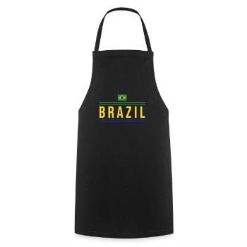 Brasilien Brazil shirt Brasilianer Rio de Janeirao - Kochschürze - Schwarz - Vorne - AI Model Male 185 dark (185cm)