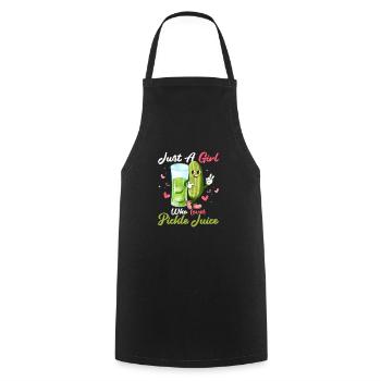 Just A Girl Who Loves Pickle Juice Fitness Vegan C - Cooking Apron - black - Front - AI Model Male 185 dark (185cm)