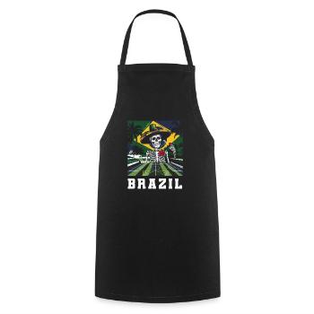 Brasilien Brazil shirt Brasilianer Rio de Janeirao - Kochschürze - Schwarz - Vorne - AI Model Male 185 dark (185cm)