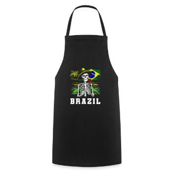 Brasilien Brazil shirt Brasilianer Rio de Janeirao - Kochschürze - Schwarz - Vorne - AI Model Male 185 dark (185cm)
