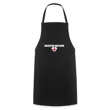 Brighton And Hove England English Flag - Cooking Apron - black - Front - AI Model Male 185 dark (185cm)