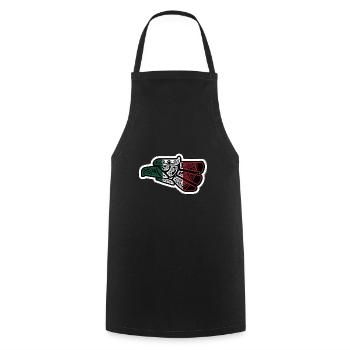 Mexique Mexique Cadeau mexicain Flag Football - Tablier de cuisine - noir - Devant - AI Model Male 185 dark (185cm)