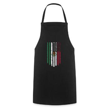 Mexique Mexique Cadeau mexicain Flag Football - Tablier de cuisine - noir - Devant - AI Model Male 185 dark (185cm)