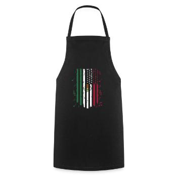 Mexique Mexique Cadeau mexicain Flag Football - Tablier de cuisine - noir - Devant - AI Model Male 185 dark (185cm)