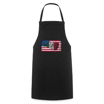 Mexico Mexico Mexican Gift Flag Football - Cooking Apron - black - Front - AI Model Male 185 dark (185cm)