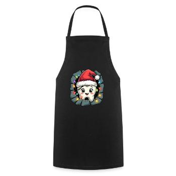 Weihnachtsoutfit zahnarzt Weihnachts zahn - Kochschürze - Schwarz - Vorne - AI Model Male 185 dark (185cm)