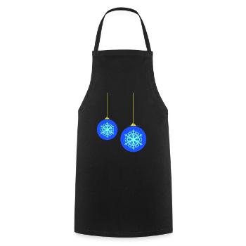 Christmas baubles - Cooking Apron - black - Front - AI Model Male 185 dark (185cm)