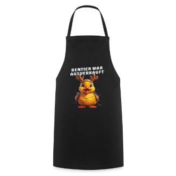 DUCK REINDEER WAS SOLD OUT - Cooking Apron - black - Front - AI Model Male 185 dark (185cm)