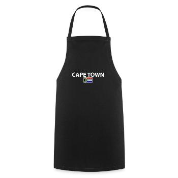 Cape Town Südafrika Südafrikanische Flagge - Kochschürze - Schwarz - Vorne - AI Model Male 185 dark (185cm)