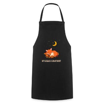 Official Sleep Shirt Fox - Cooking Apron - black - Front - AI Model Male 185 dark (185cm)