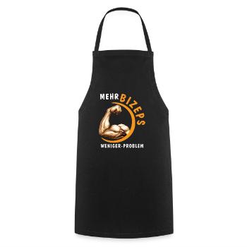 PLUS DE BICEPS, MOINS DE PROBLÈMES - Tablier de cuisine - noir - Devant - AI Model Male 185 dark (185cm)